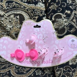 Pink and Black Cowboy Hat Straw Covers